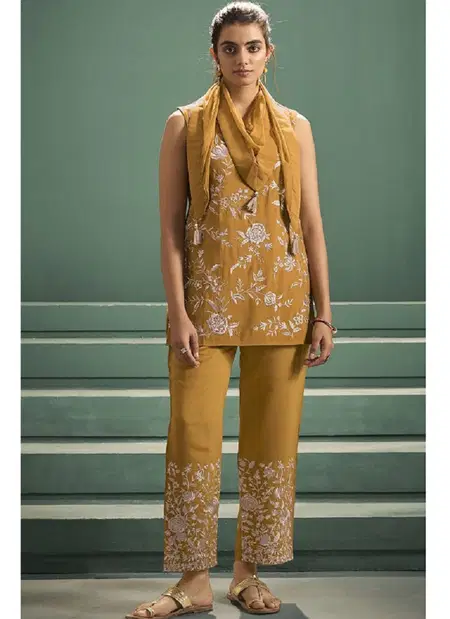 Tew Roman Silk Fabric Fancy Kurti With Bottom Wholesale Clothing Distributors In India
